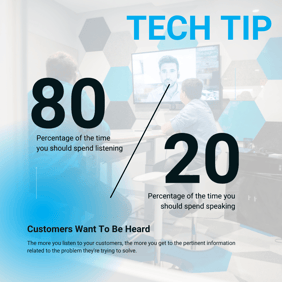 Charles IT Tech Tip - 80-20 Rule Listening-Speaking